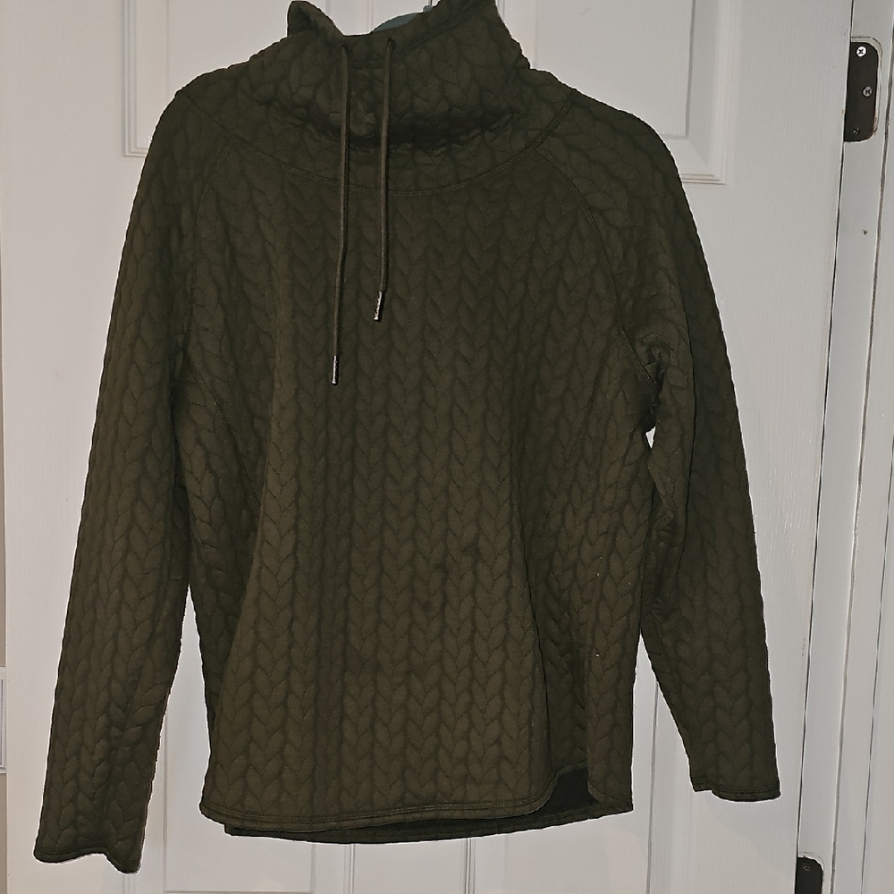 Olive Green Cowl Neck Sweater